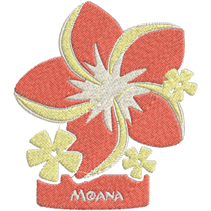 Matriz de Bordado Flor da  Moana 